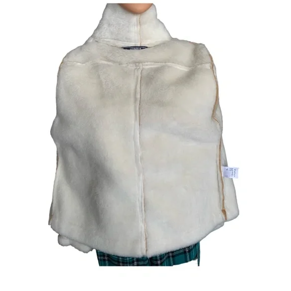 LANDSEND Womens Petite Faux Sheepskin Shearling Warm Winter Fleece Moto Jacket - Picture 9 of 11